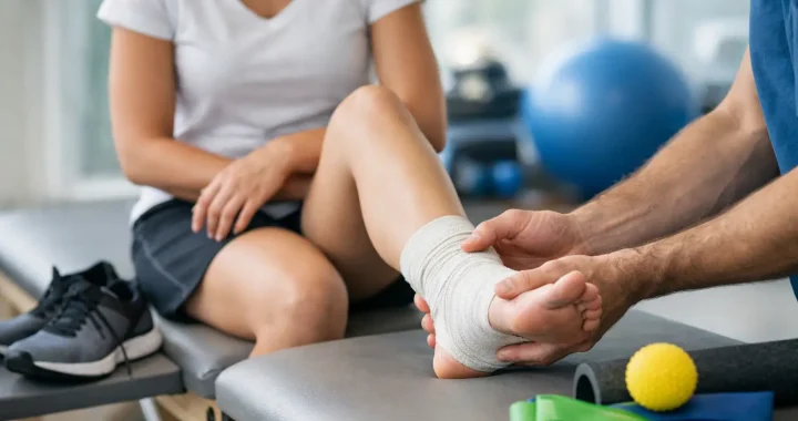 Terapia para esguince de tobillo y recuperación